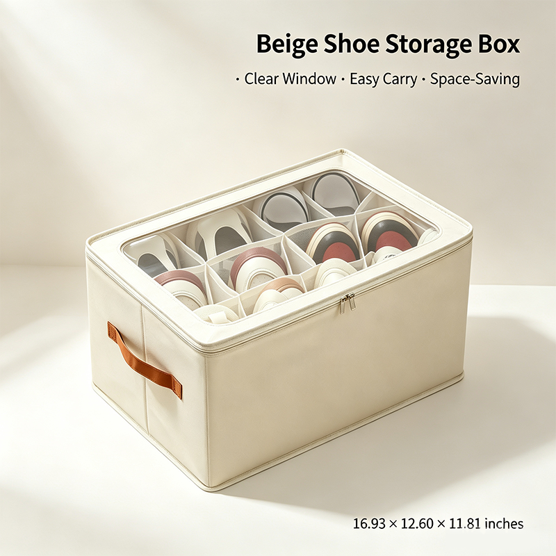 Foldable Shoe Organizer for Closet with Clear Cover 🥿