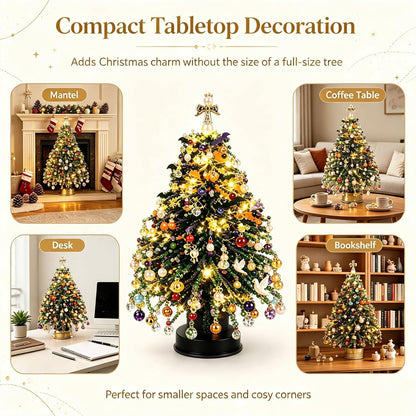 DIY Beaded Christmas Tree Kit, Hand‑Made Mini Crystal Bead Xmas Tree Craft Set 🎄