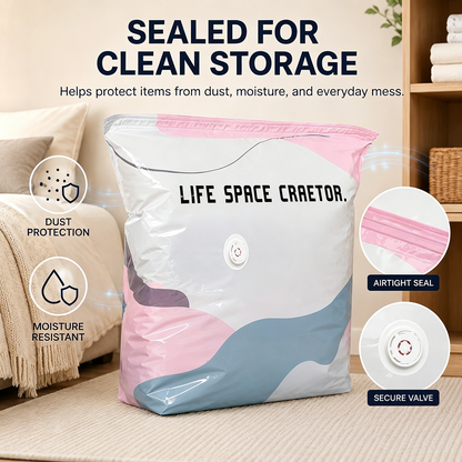 NO-PUMP VACUUM STORAGE BAGS 🧺