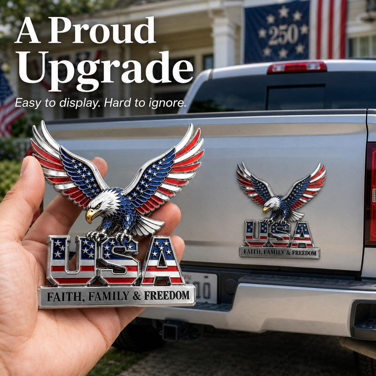 US 250th Anniversary Decorative Metal Emblem