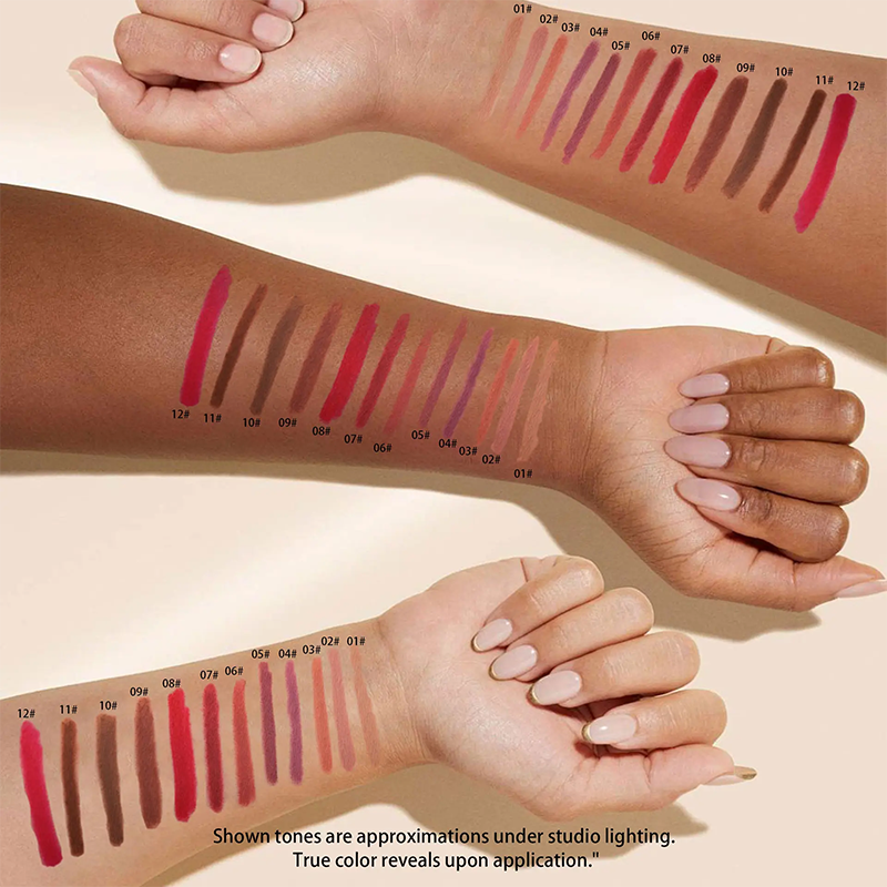 Full 12‑Color Lip Liner Set – Matte High Pigment, Long‑Lasting Non‑Fading 💋