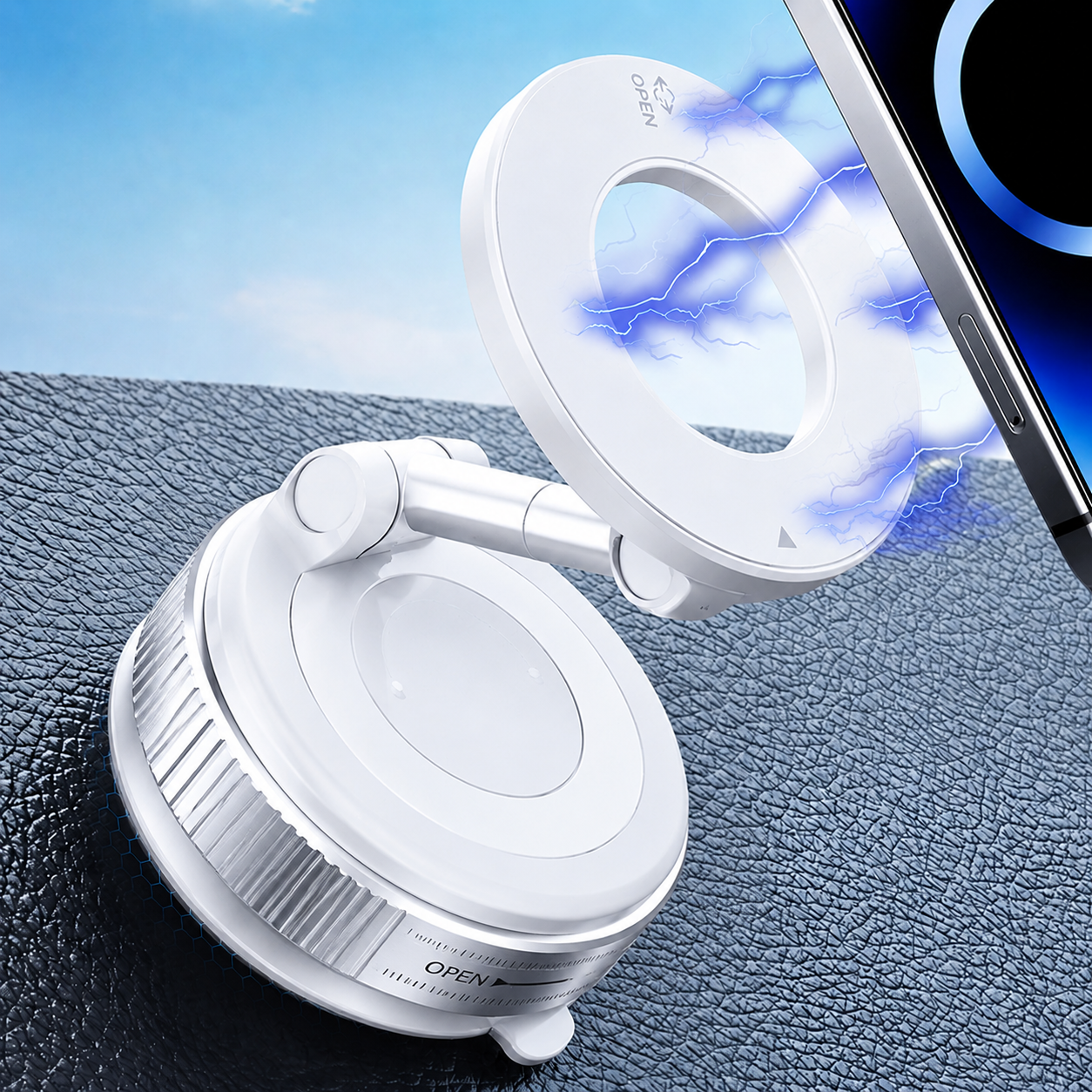 2.0 Foldable Magnetic Car Phone Holder - 20 N52 Magnet🚗