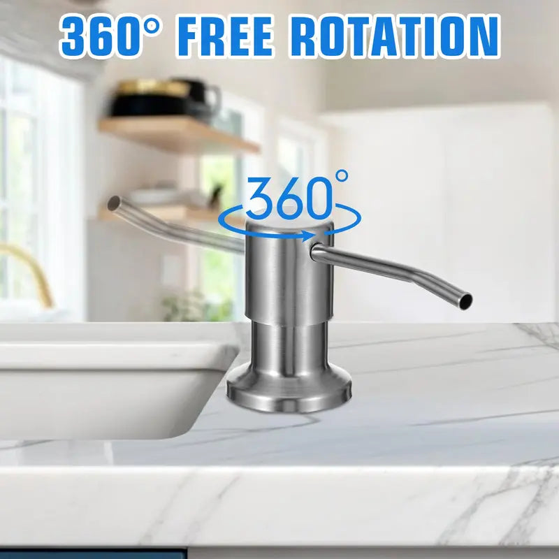 Soap Dispenser for Kitchen Sink Brushed Nickel Stainless Steel Countertop💧