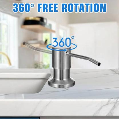 Soap Dispenser for Kitchen Sink Brushed Nickel Stainless Steel Countertop💧
