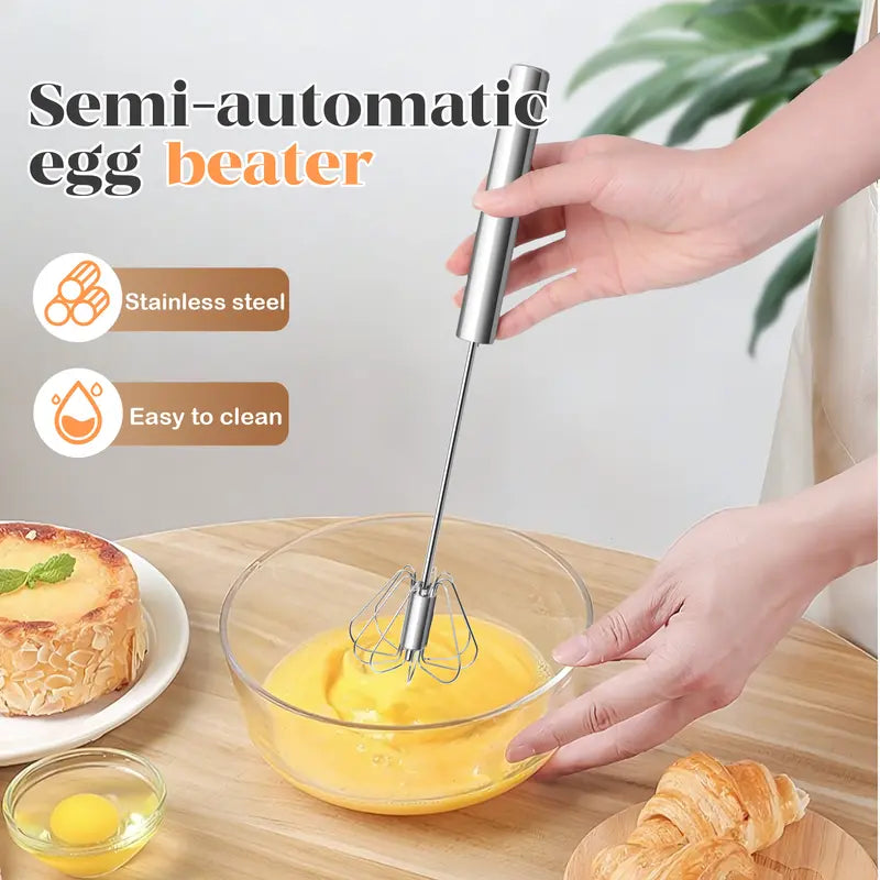 2 PCS Rustproof Hand Push Whisk For Baking & Daily Drinks✨