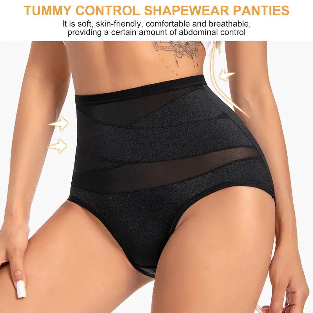 Women's Sheer High Waist Shaping Underwear, Sexy Mesh Shapewear Panty ✨