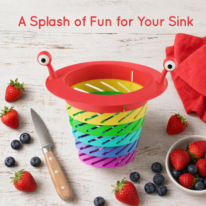 Rainbow Expandable Sink Strainer Basket, Rotatable Retractable Kitchen Sink Drain Filter🚰
