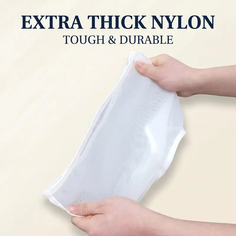 3Pcs Bowl-Shaped Nylon Nut Milk Bag, Reusable Strainer Bags 🥛