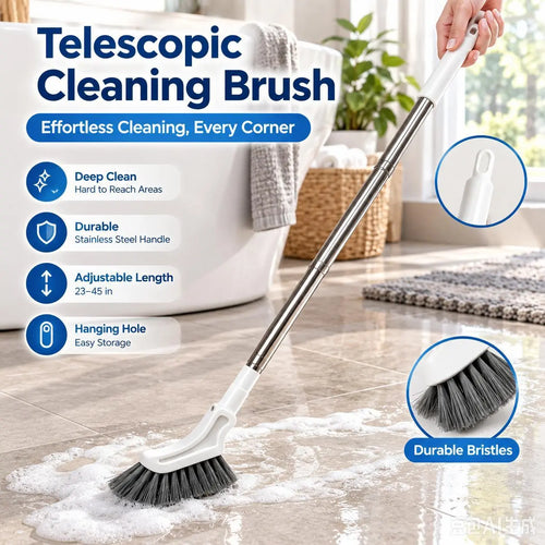Adjustable Length Stainless Steel Telescopic Long Handle Crevice Cleaning Brush 🧹