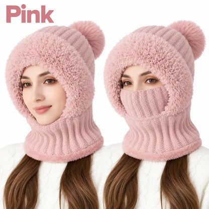 Girls' 3-in-1 Fleece Winter Balaclava - Keep Warm Face Covers & Mask with Hat 🧶