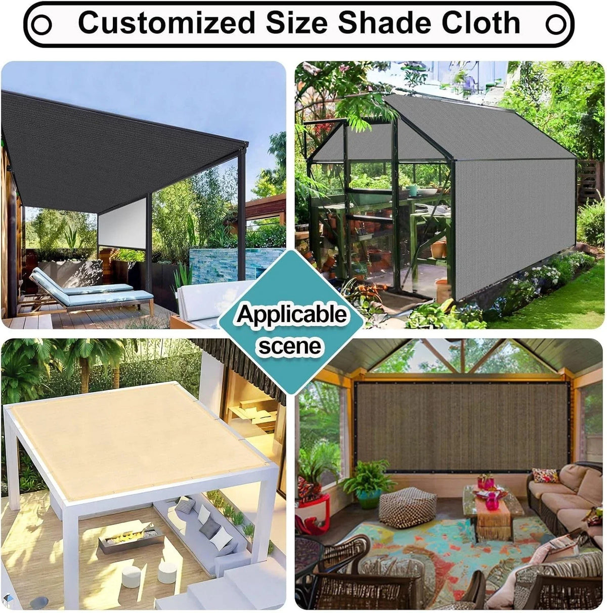 Black UV Resistant Sun Shade Net for Garden & Backyard🌳