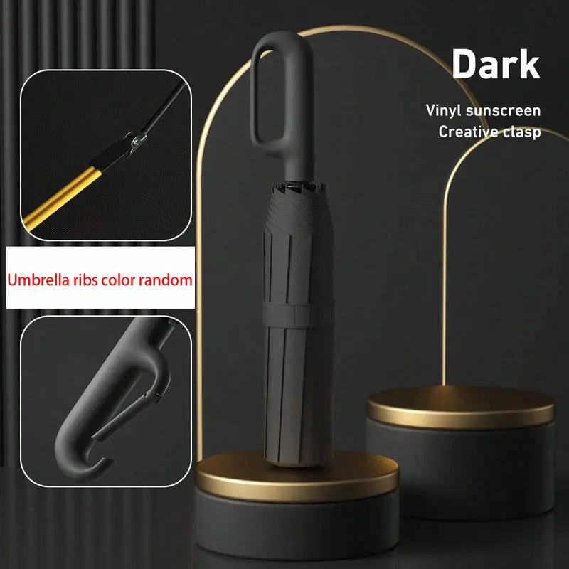 Automatic Folding Umbrella,Portable Rain Umbrella with Loop Buckle☂️