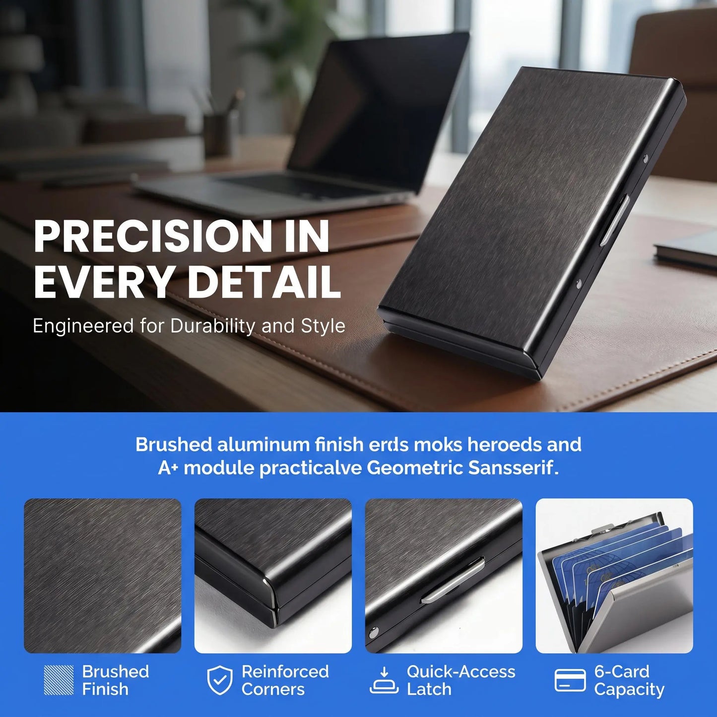 Men's Minimalist RFID Blocking Metal Card Holder Wallet💳