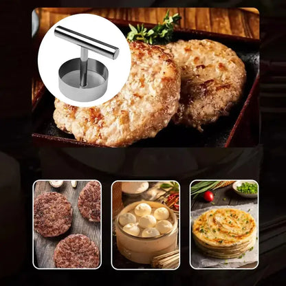 Steak Press Round Patty Mold | Food‑Grade 304 Stainless Steel Burger Patty Maker🍔🔥