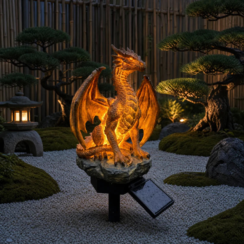 Solar Dragon Garden Statue Light🐲