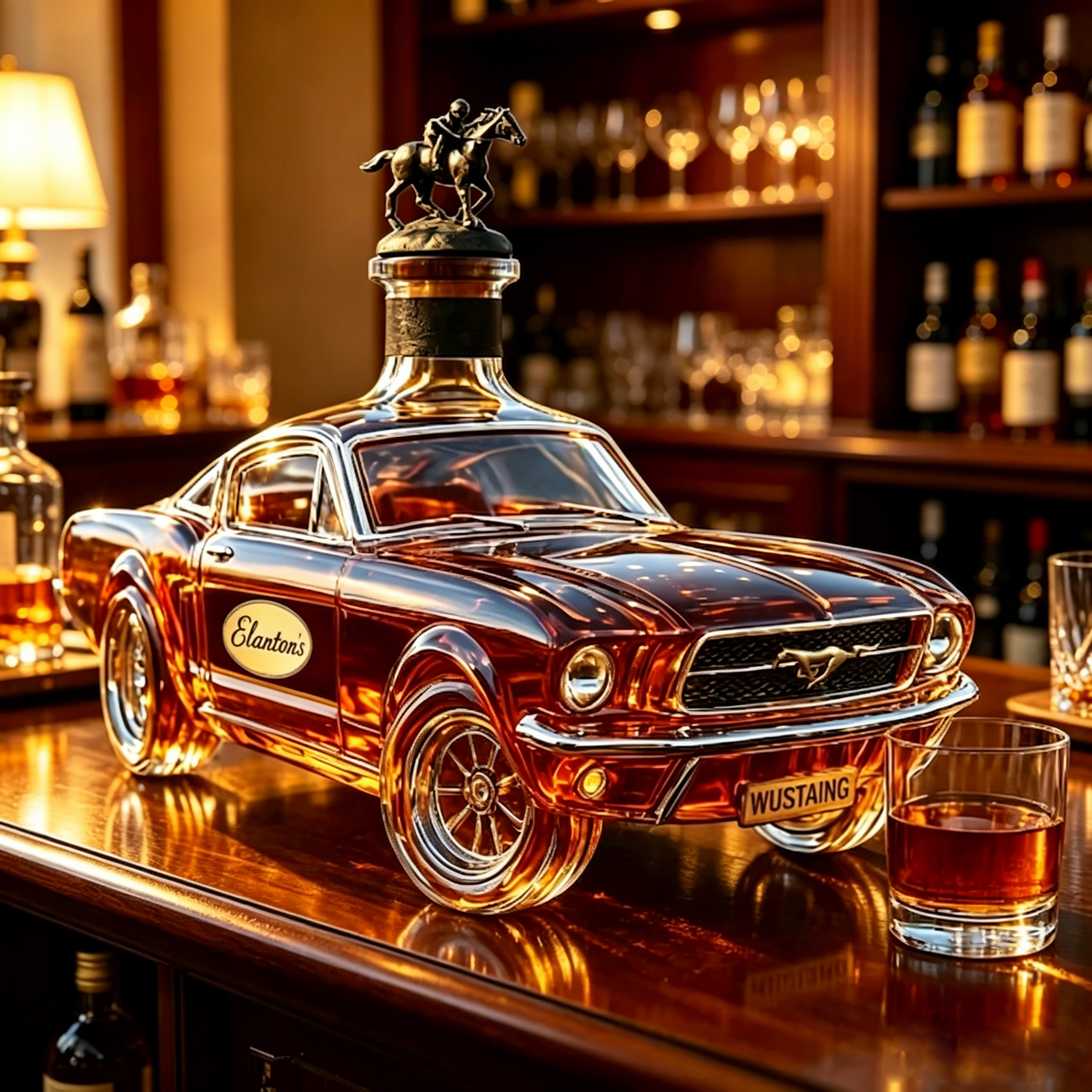4 Styles Whiskey Decanter, Car Shaped Glass Bottle