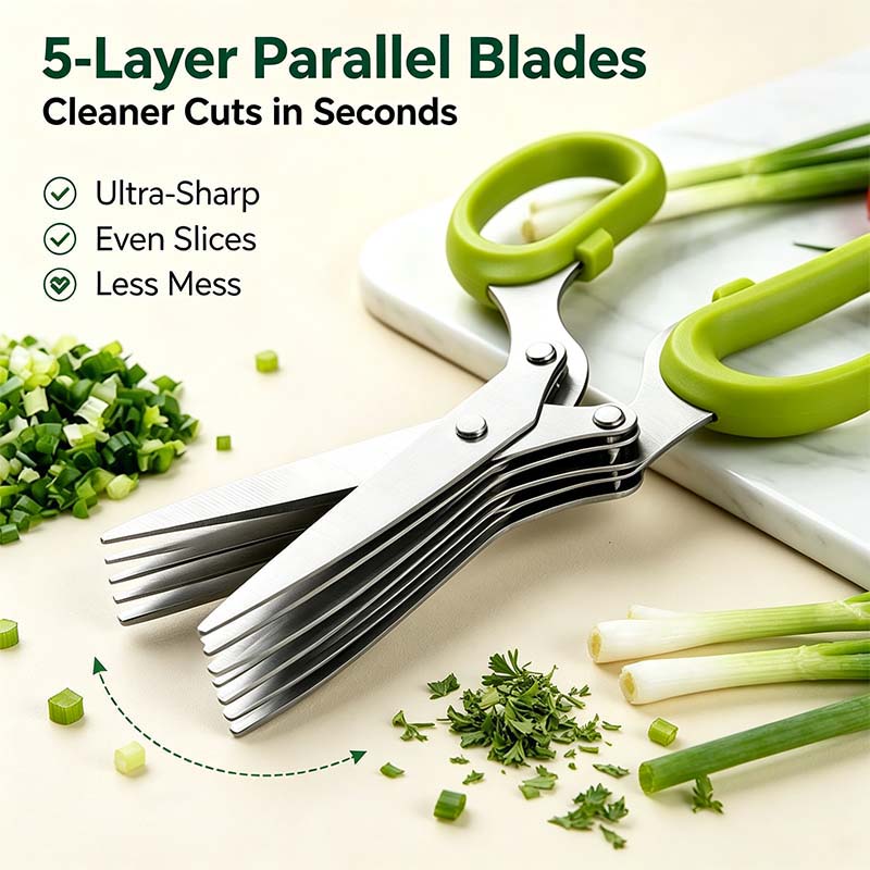 Onion Scissors Multi-Layer Ergonomic Plastic Shredded Paper Scissors Kitchen Tools✂️