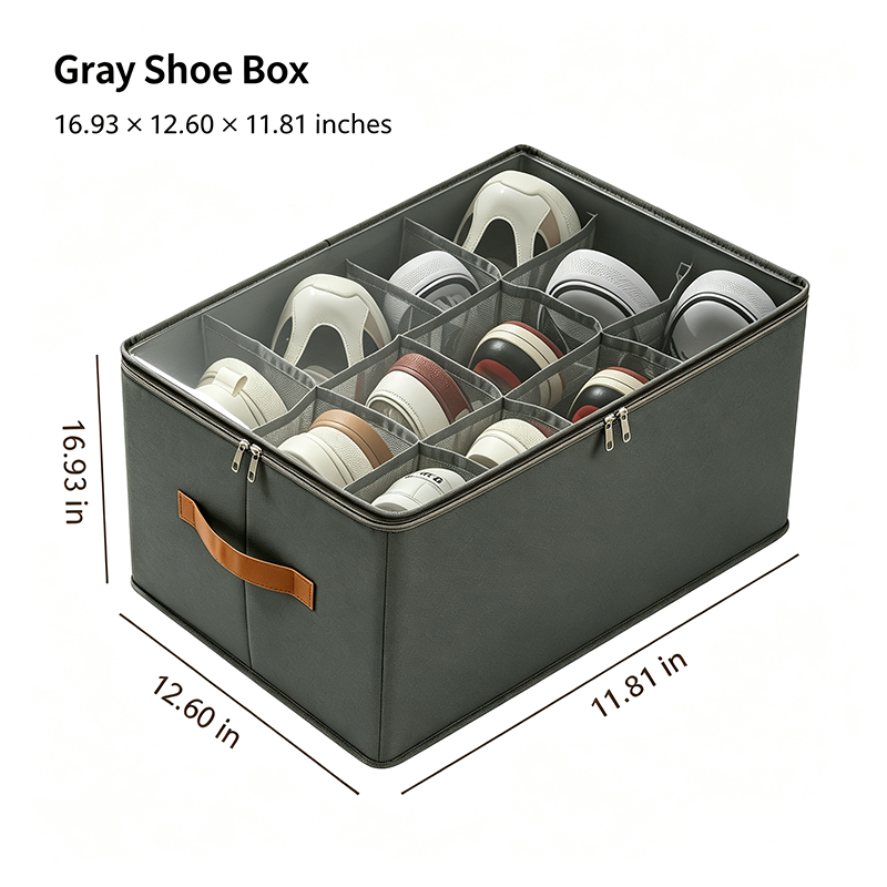 Foldable Shoe Organizer for Closet with Clear Cover 🥿