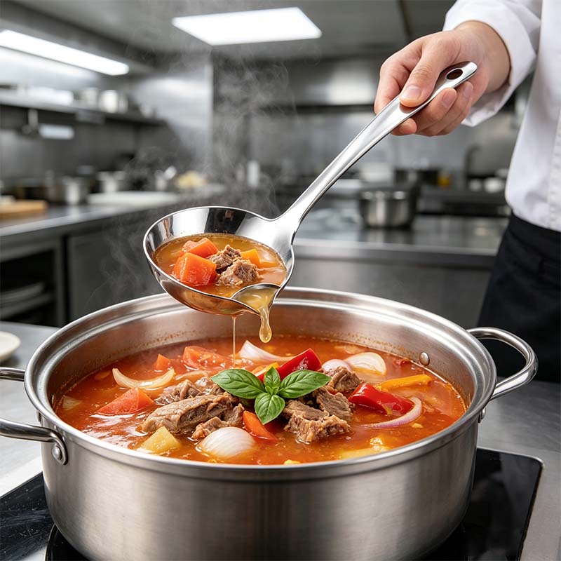 Stainless Steel Oil Separator Ladle - Mirror Polished, Ergonomic Handle Kitchen Gadget 🥣
