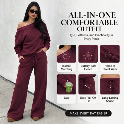 Women's Long Sleeve Jumper & Pants, 2 Piece Outfit Set ✨