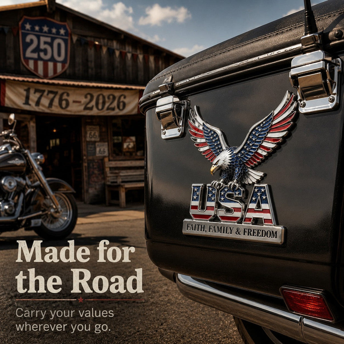 US 250th Anniversary Decorative Metal Emblem