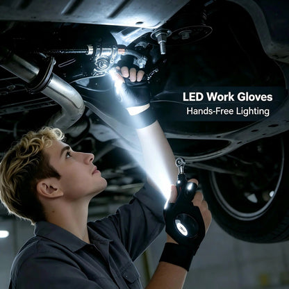One Pair LED Finger Flashlight Gloves, Hands-Free LED Light Gloves for Fishing, Camping, Repair🧤