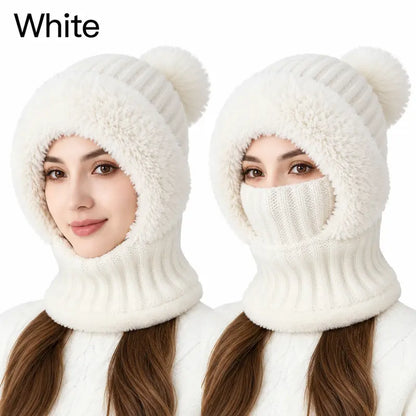 Girls' 3-in-1 Fleece Winter Balaclava - Keep Warm Face Covers & Mask with Hat 🧶
