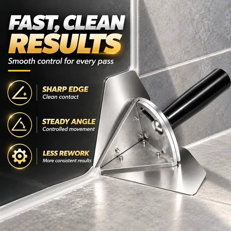 Stainless Interior Corner Finishing Trowel Stainless Steel, Silver Shaped Finishing Tool 🛠️