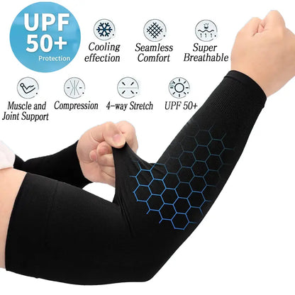 Sun Protection UV Arm  Sleeves for Men Women Youth UPF  50+ Compression Cooling Football  Sleeves
