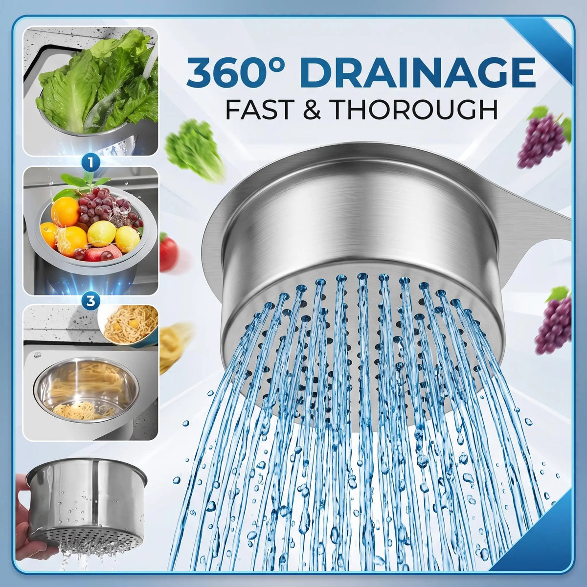 Stainless Steel Swan Sink Strainer Basket🚰