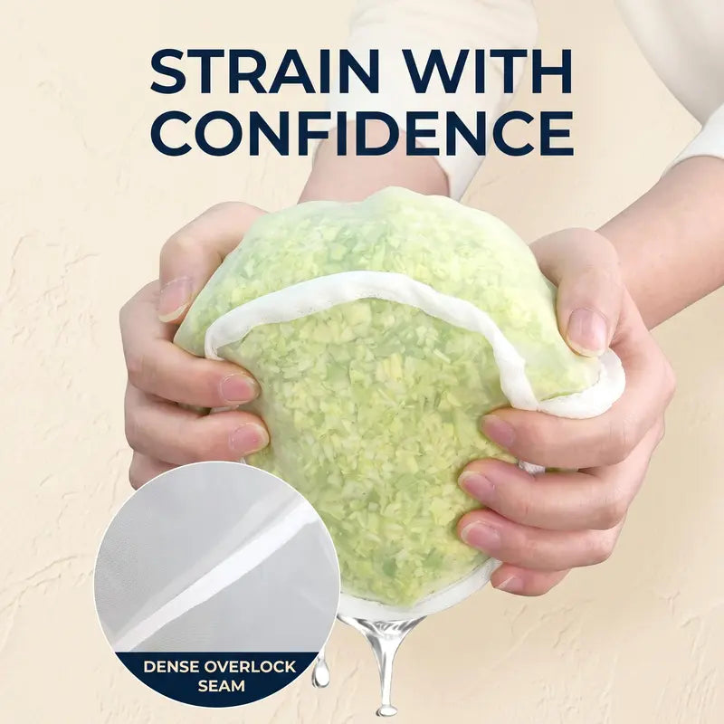 3Pcs Bowl-Shaped Nylon Nut Milk Bag, Reusable Strainer Bags 🥛