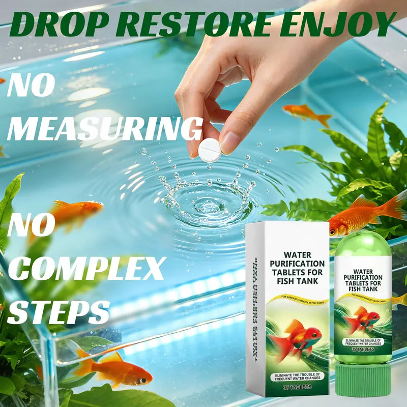 Aquarium Water Purification Tablets | Clear Cloudy Water Safely 🐠