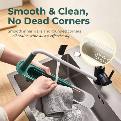 Expandable Sink Organizer Shelf - Waterproof Plastic Rack with No Mold Growth🛁