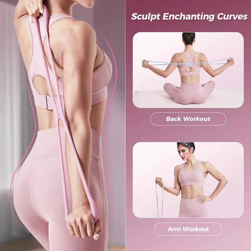 Resistance Bands Figure 8 Exercise Bands for Women, 8-Shaped, TPE Material💪