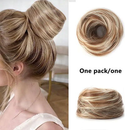 Synthetic Messy Bun Hair Piece for Women, Curly Updo Scrunchie Extension👑 ✨