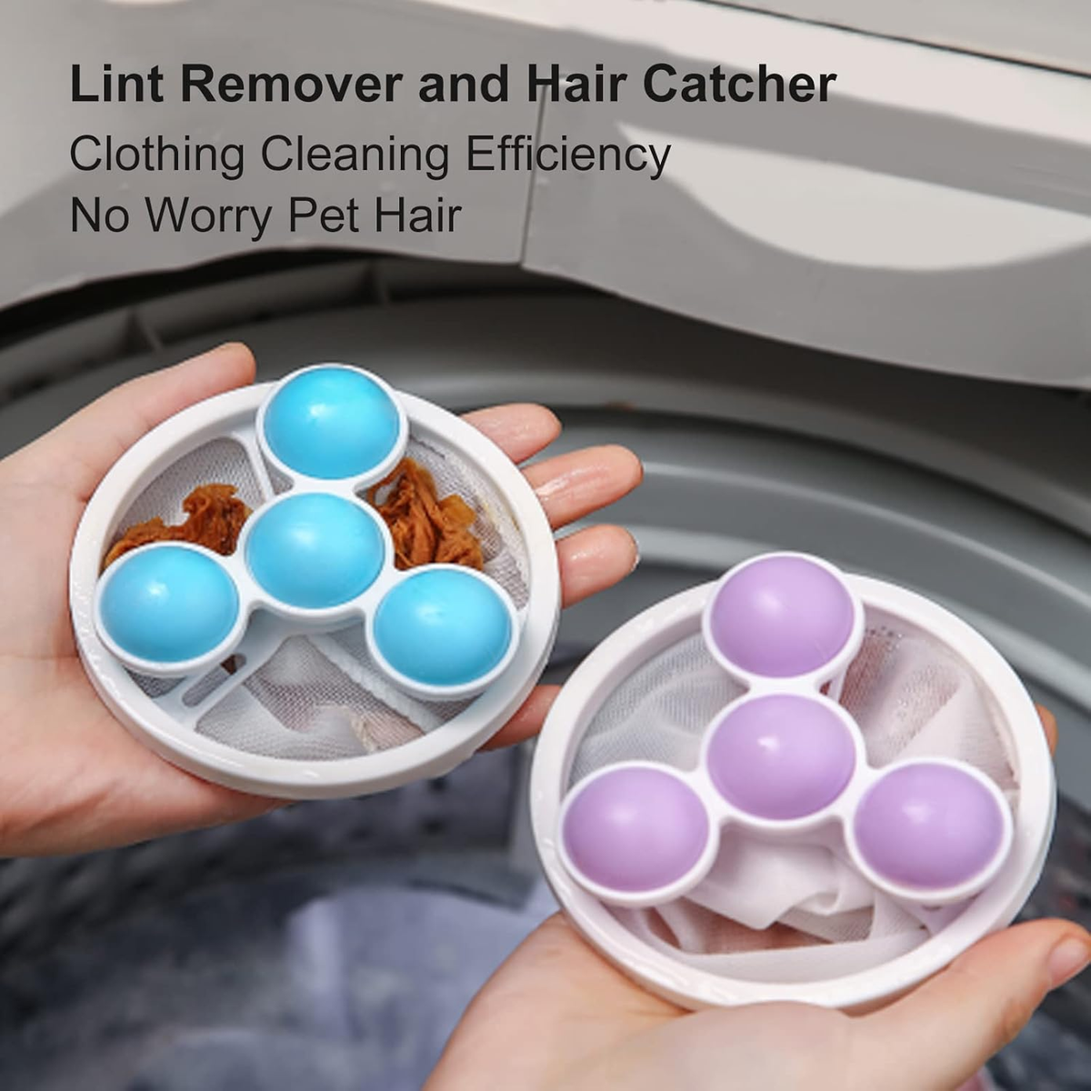 3 Counts Washing Machine Hair Remover Filter Bag 🧺