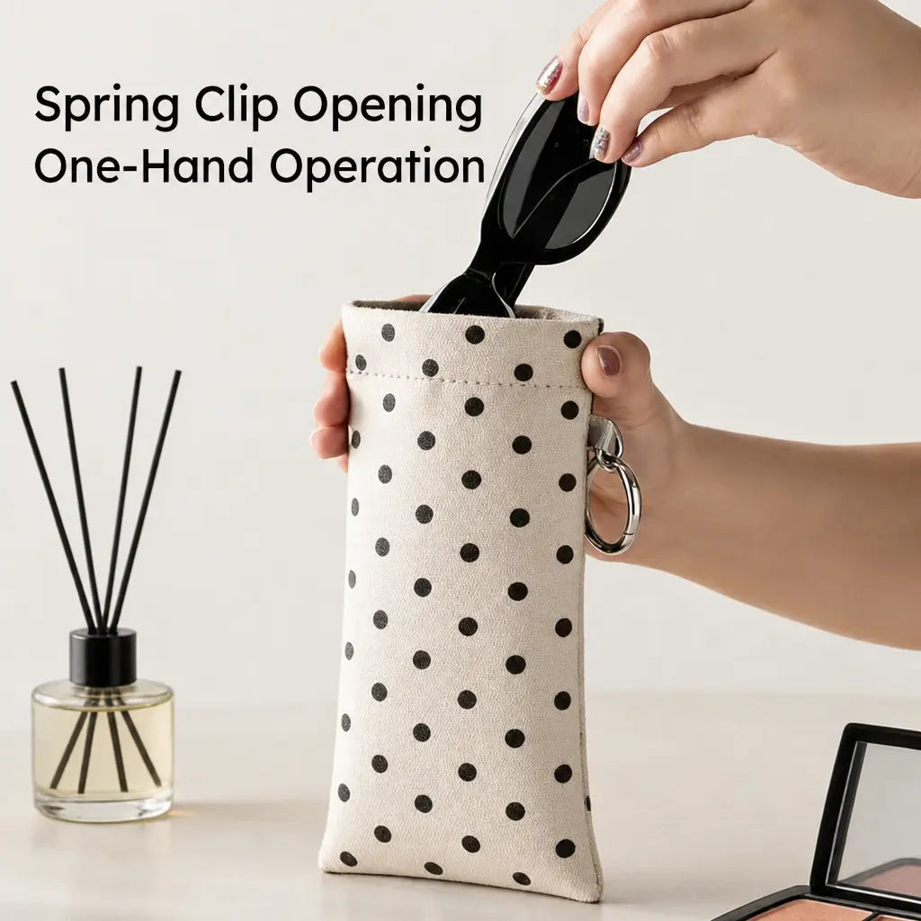 Soft PU Leather Sunglasses Pouch Elastic Opening Eyeglasses Bag 🕶️