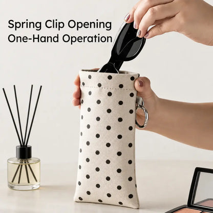 Soft PU Leather Sunglasses Pouch Elastic Opening Eyeglasses Bag 🕶️