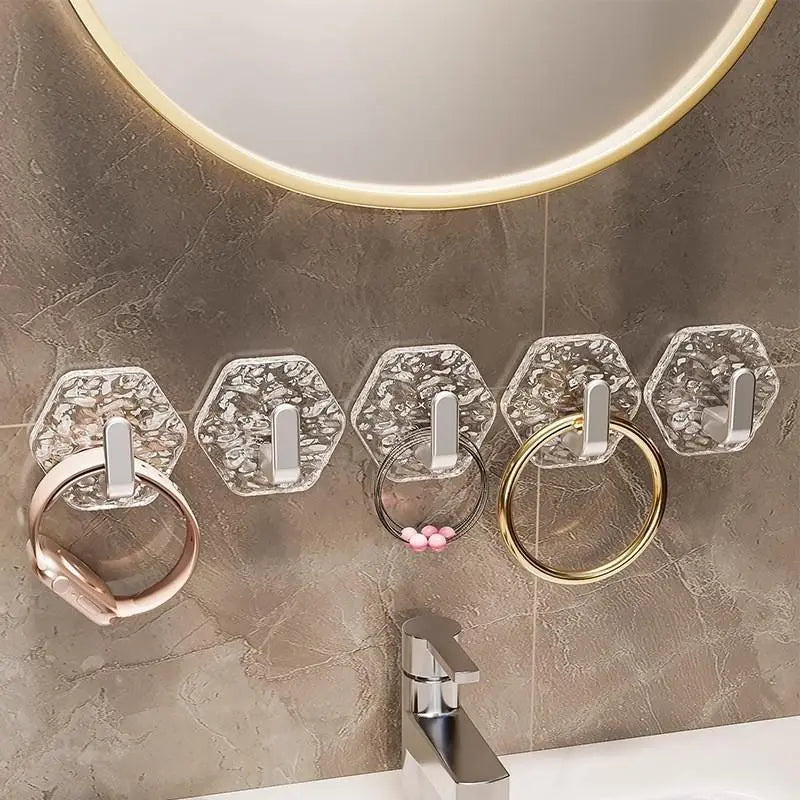 Hooks in bathroom
