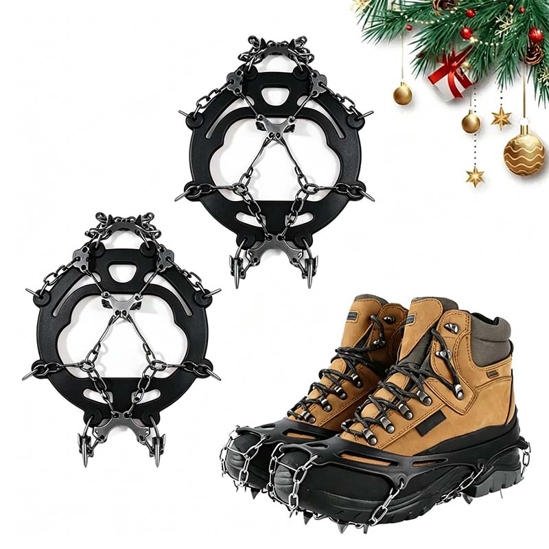 Ice Cleats for Shoes and Boots, Lightweight Crampons Anti-Slip Traction Snow Grips👢
