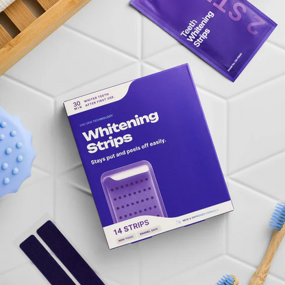 Purple Teeth Whitening Strips, Enamel-Safe Stain Removal💜
