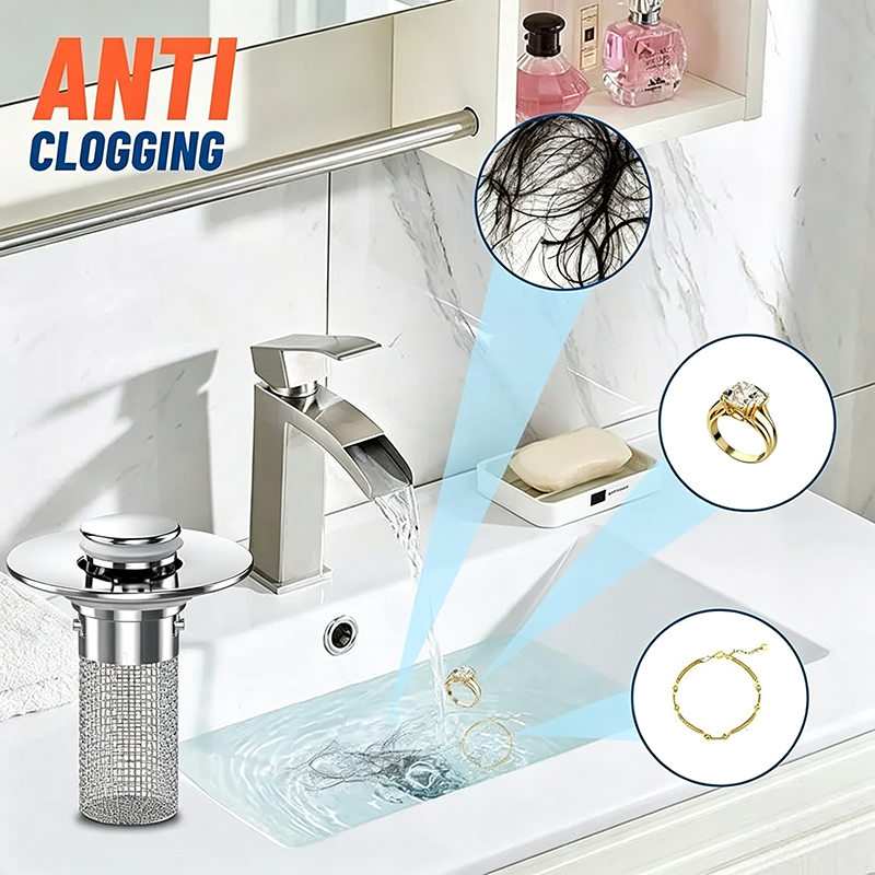 Bathroom Sink Drain Strainer, Pop Up Sink Drain Strain, Bathroom Sink Stopper✨