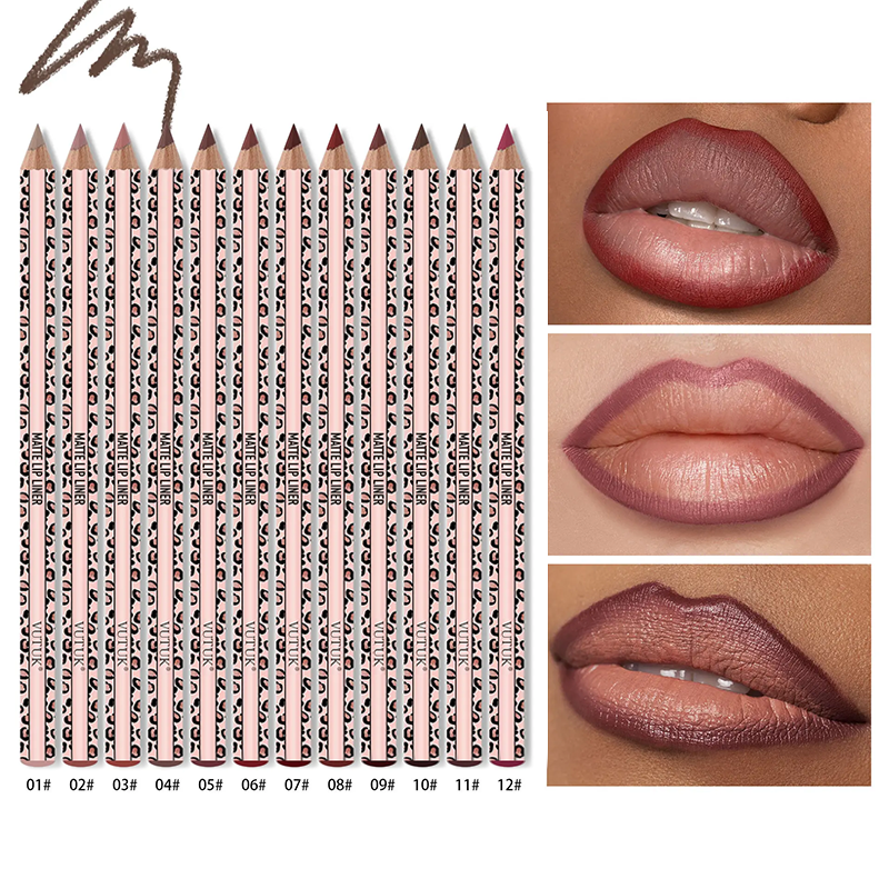 Full 12‑Color Lip Liner Set – Matte High Pigment, Long‑Lasting Non‑Fading 💋