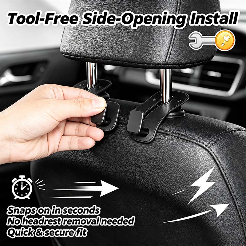Car Seat Headrest Hook, Improved Car Seat Back Double Hooks🚗