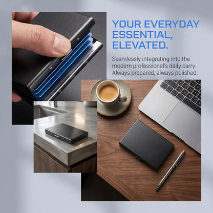 Men's Minimalist RFID Blocking Metal Card Holder Wallet💳