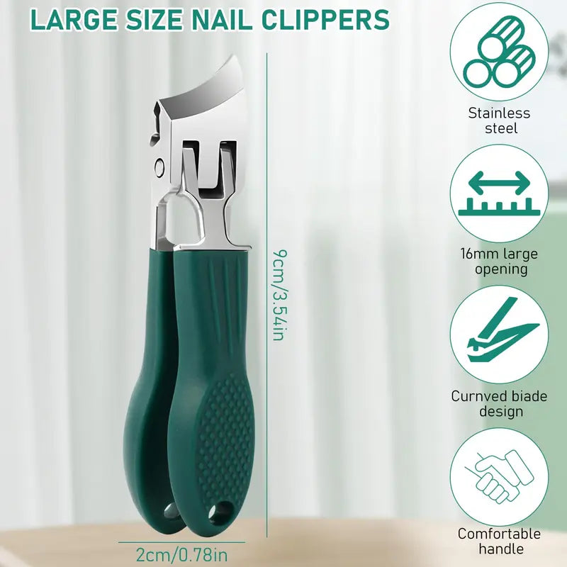 Three-Piece Set of Beak-Shaped Nail Clippers with Ergonomic Design