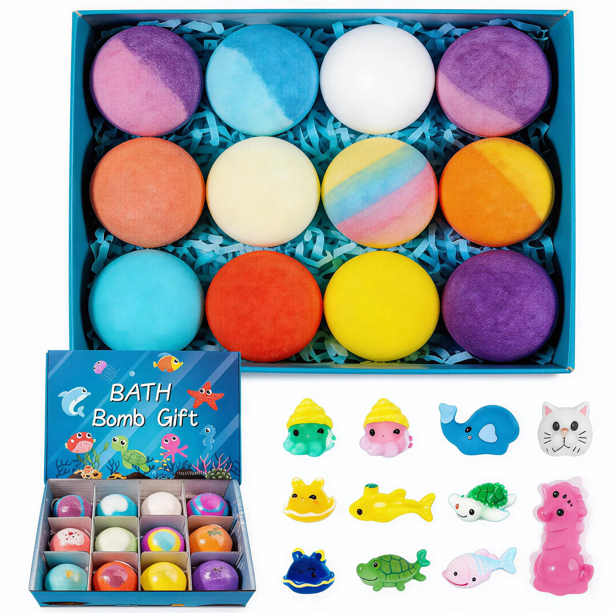 Kids Bath Bombs with Surprise Spring Toys Inside🐷