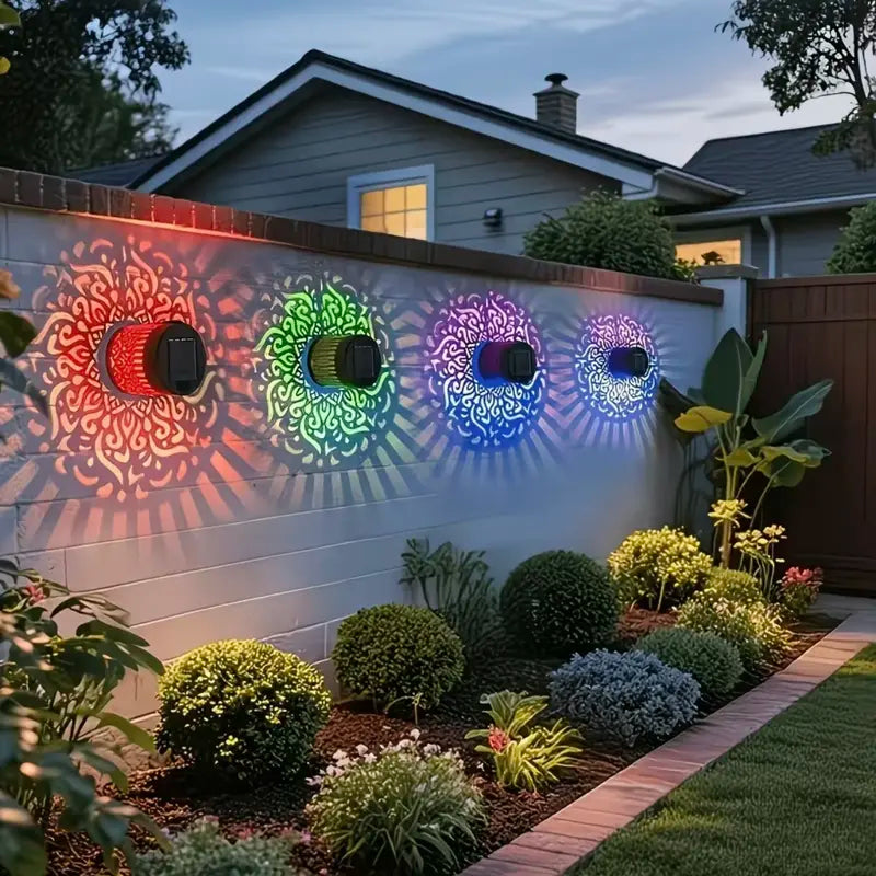 Solar Mandala Projector Outdoor Lights | Waterproof Garden Decor🌈