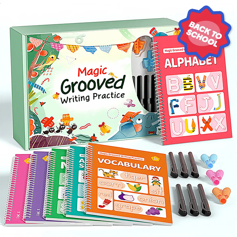 Kids Reusable Writing Workbook, Early Learning Gift🖍️