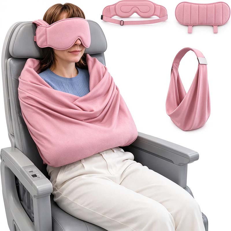 3-in-1 Airplane Sleep Support System - Carry On-Friendly Travel Bedding Accessory Set ✈️